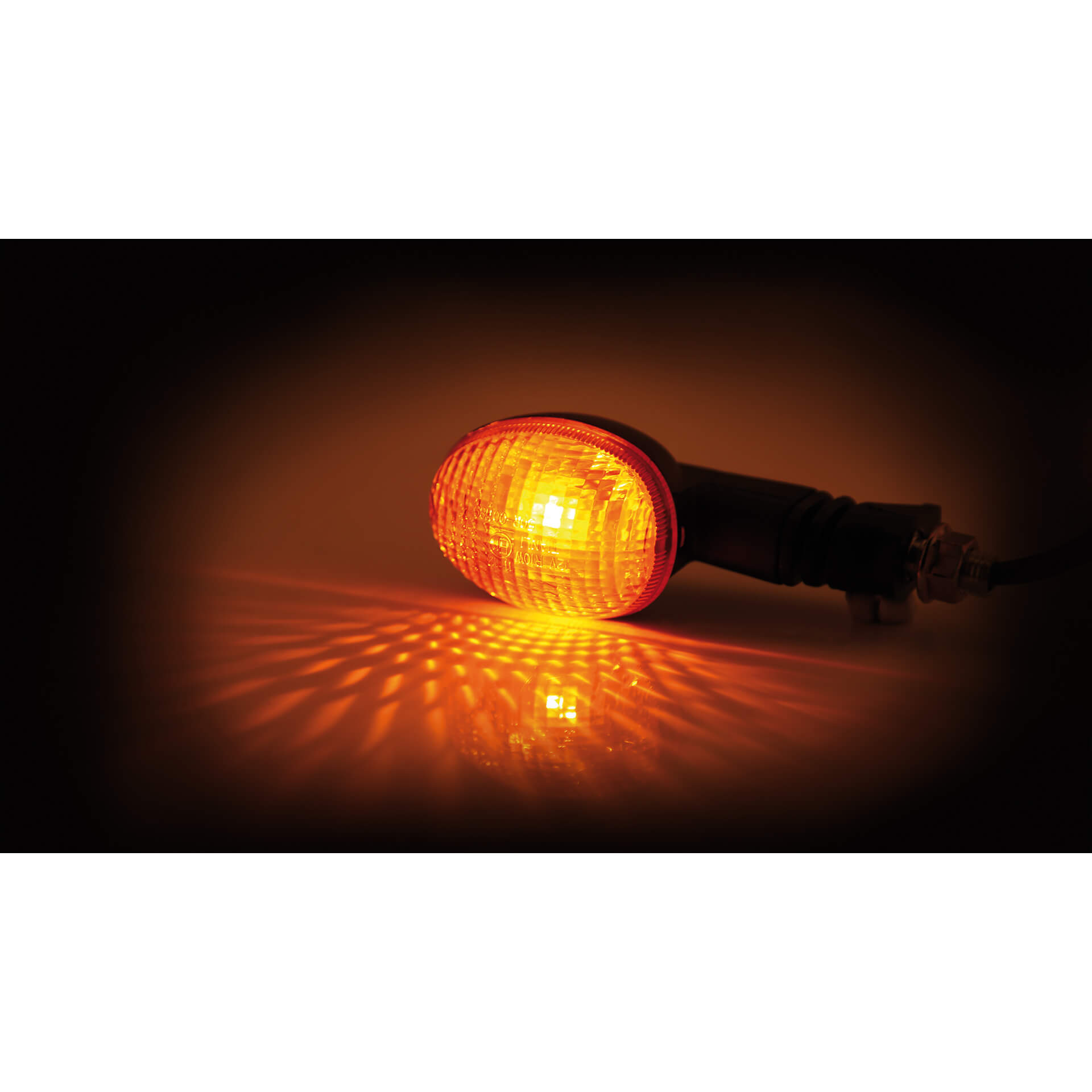 Mini-Blinker oval schwarz - Kama Bike Parts