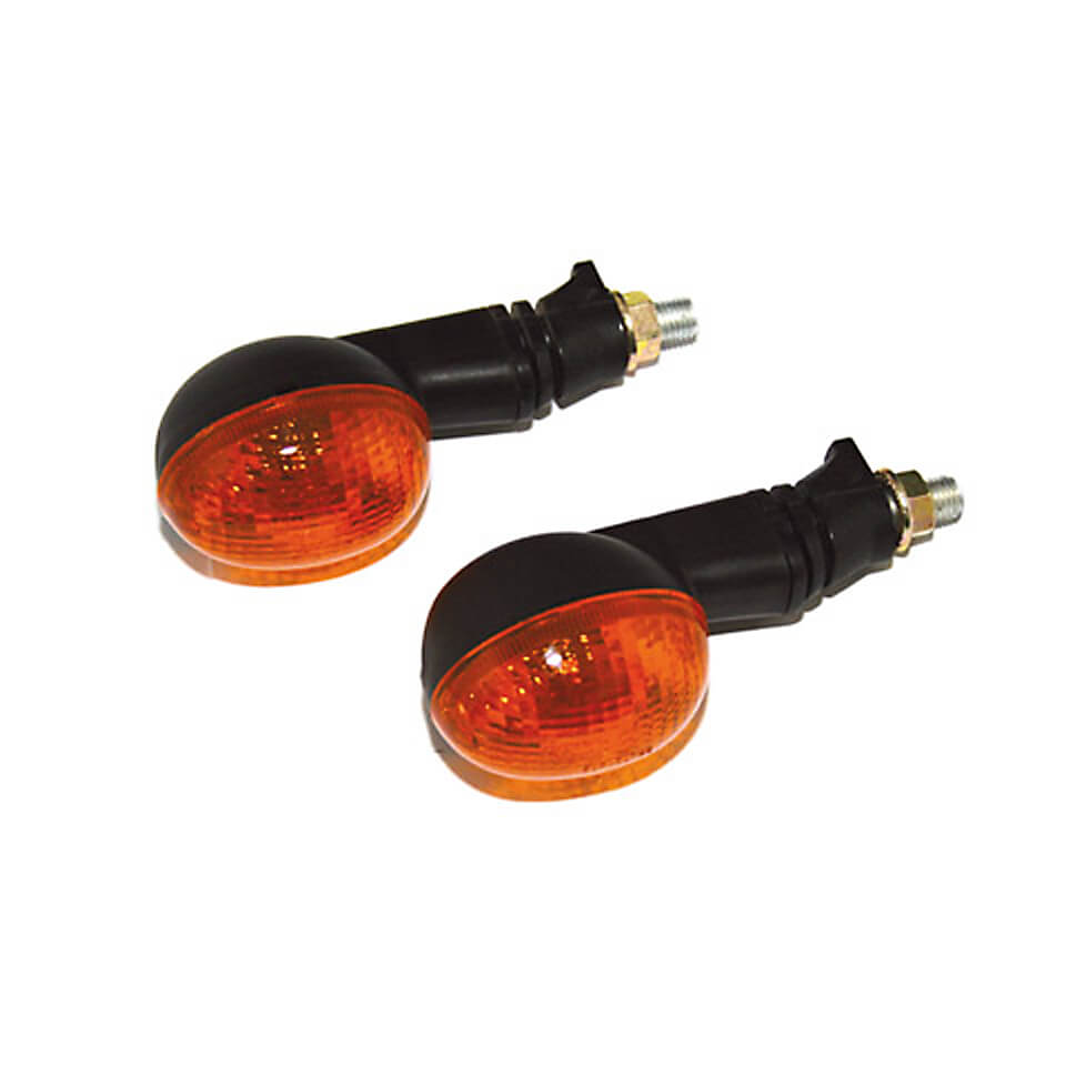 Mini-Blinker oval schwarz - Kama Bike Parts