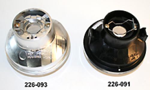 Scheinwerfereinsatz für Abblendlicht 90mm für H 7 Glühlampe Klarglas E-gepr. - Kama Bike Parts