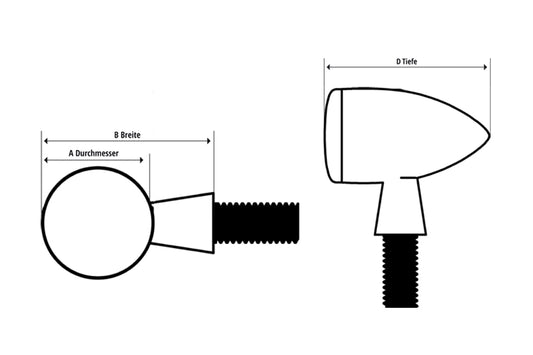 SHIN YO Blinker BULLET FLAT - Kama Bike Parts