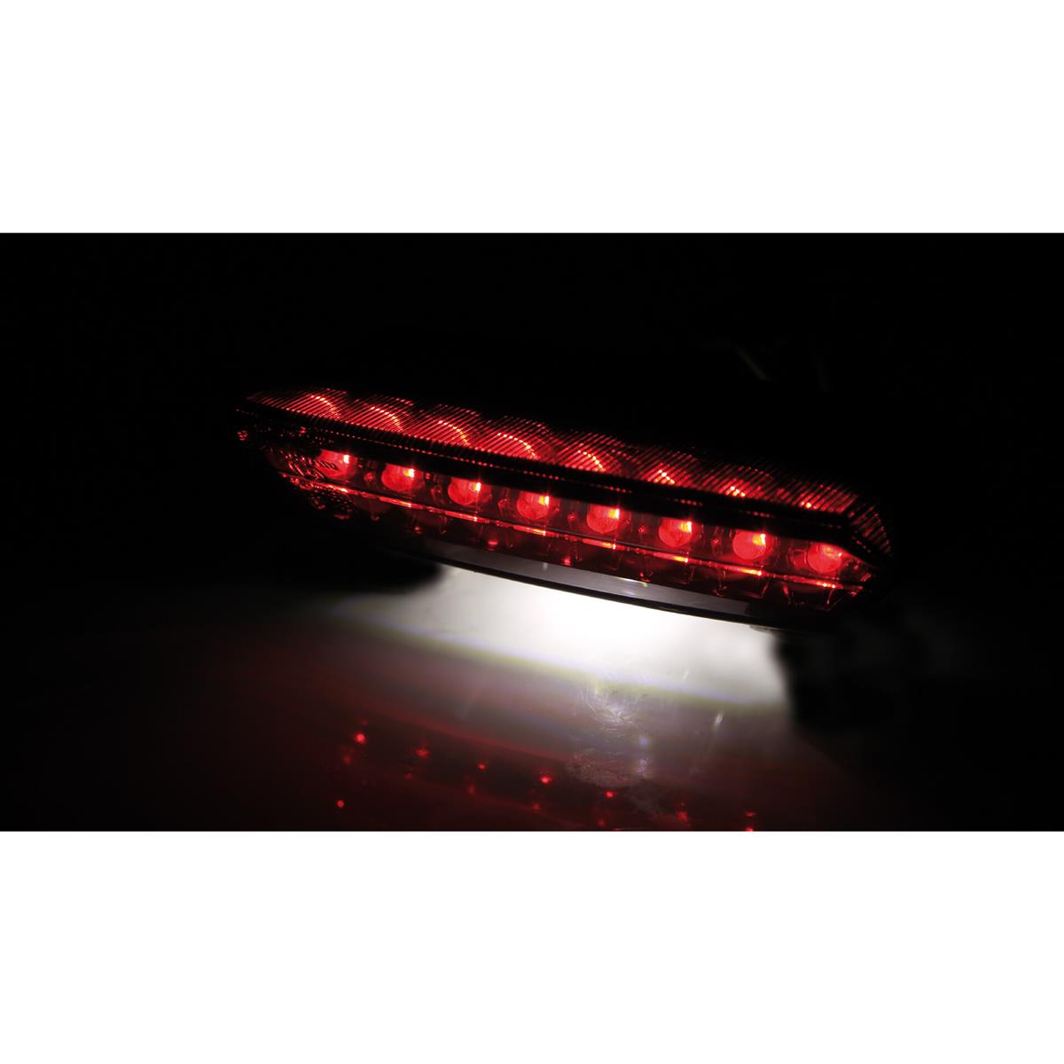 SHIN YO BOSTON LED Rücklicht schwarze Basisplatte getöntes Glas - Kama Bike Parts