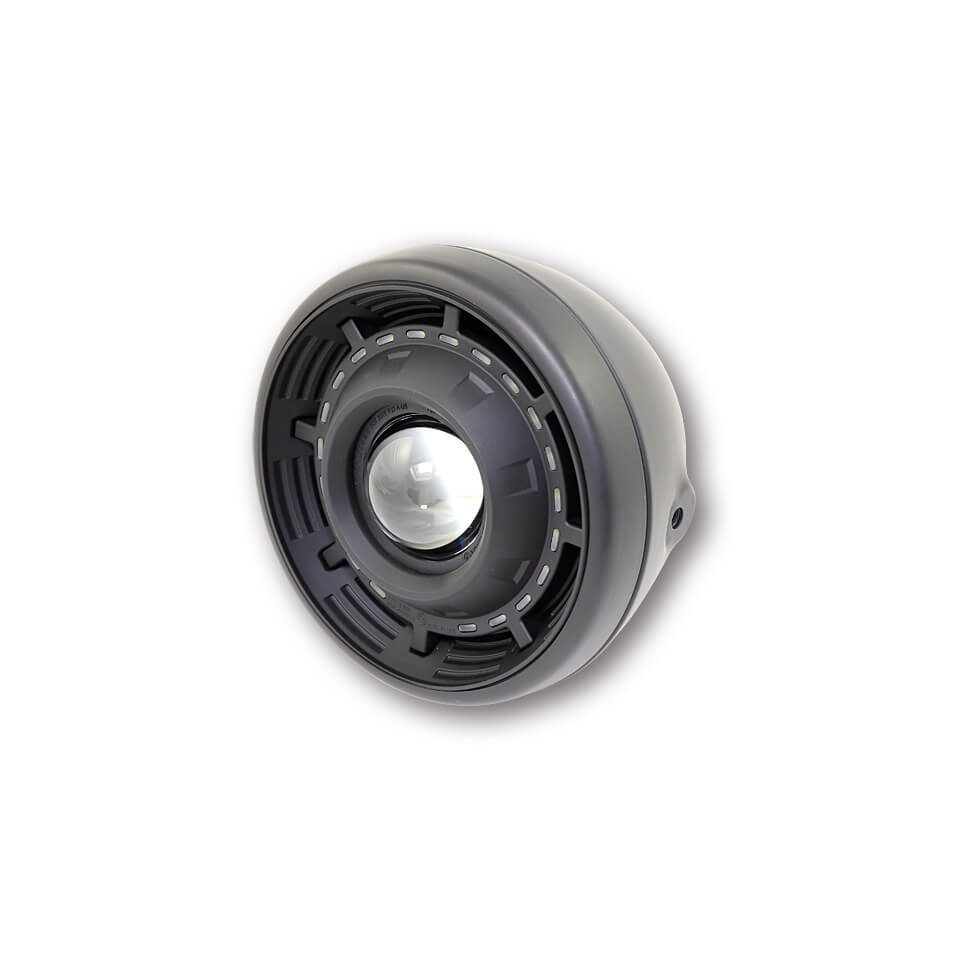 SHIN YO Ellipsoid-Scheinwerfer CYCLOPS schwarz matt - Kama Bike Parts
