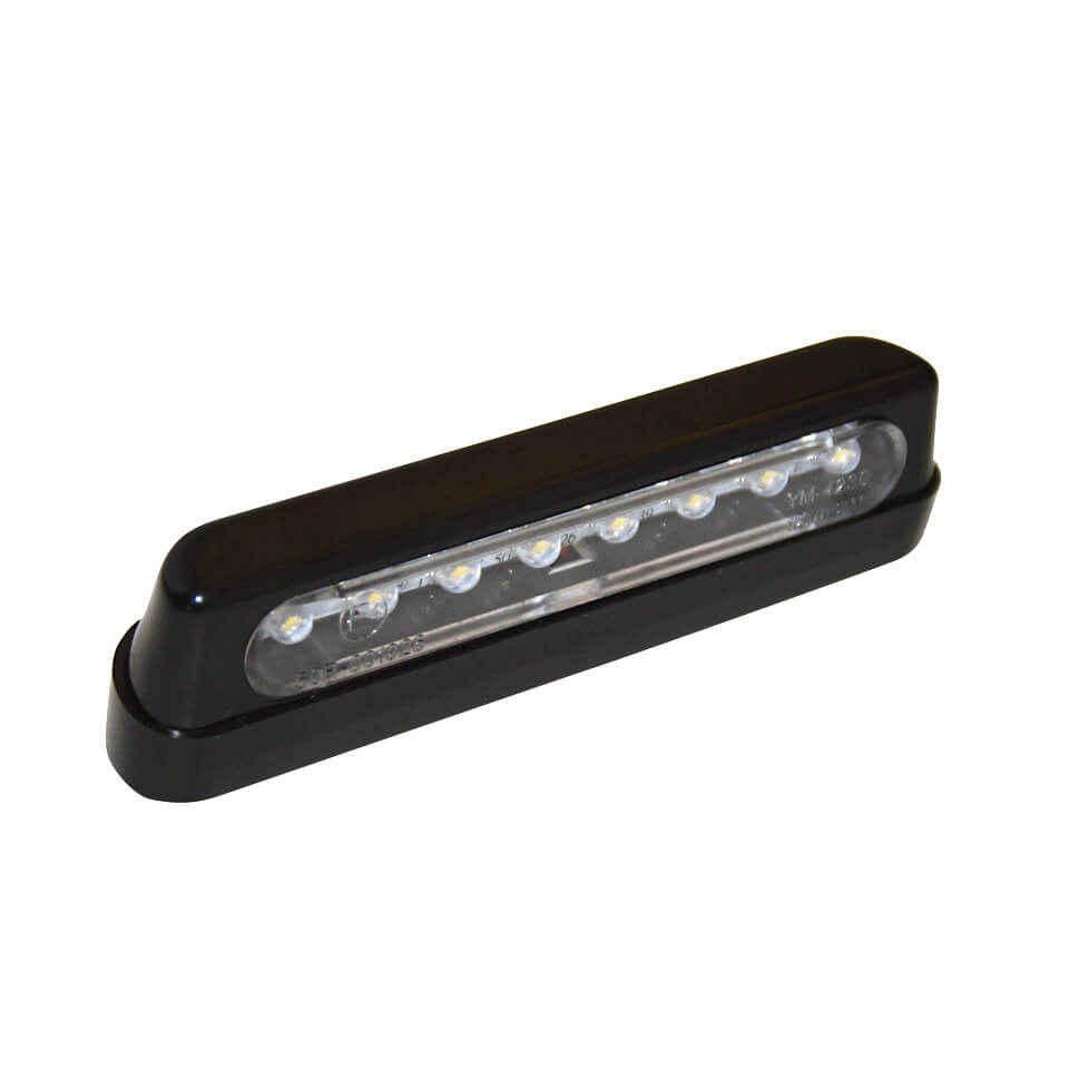 SHIN YO LED Kennzeichenbeleuchtung ABS schwarz lang - Kama Bike Parts