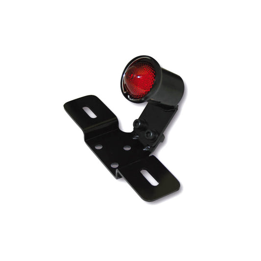 SHIN YO LED-Rücklicht OLD SCHOOL TYP3 schwarz rotes Glas mit Nr.-Schildhalter - Kama Bike Parts