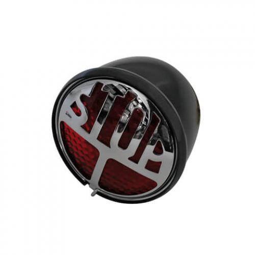 SHIN YO LED-Rücklicht STOP rotes Glas schwarzes Metallgehäuse - Kama Bike Parts