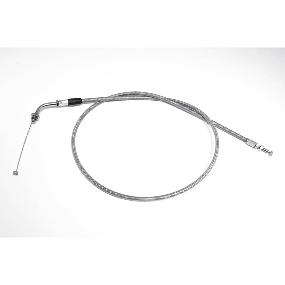Stahlflex-Gaszug öffnend passend für Honda VT 750 C 2008-2009 150mm verlängert. - Kama Bike Parts