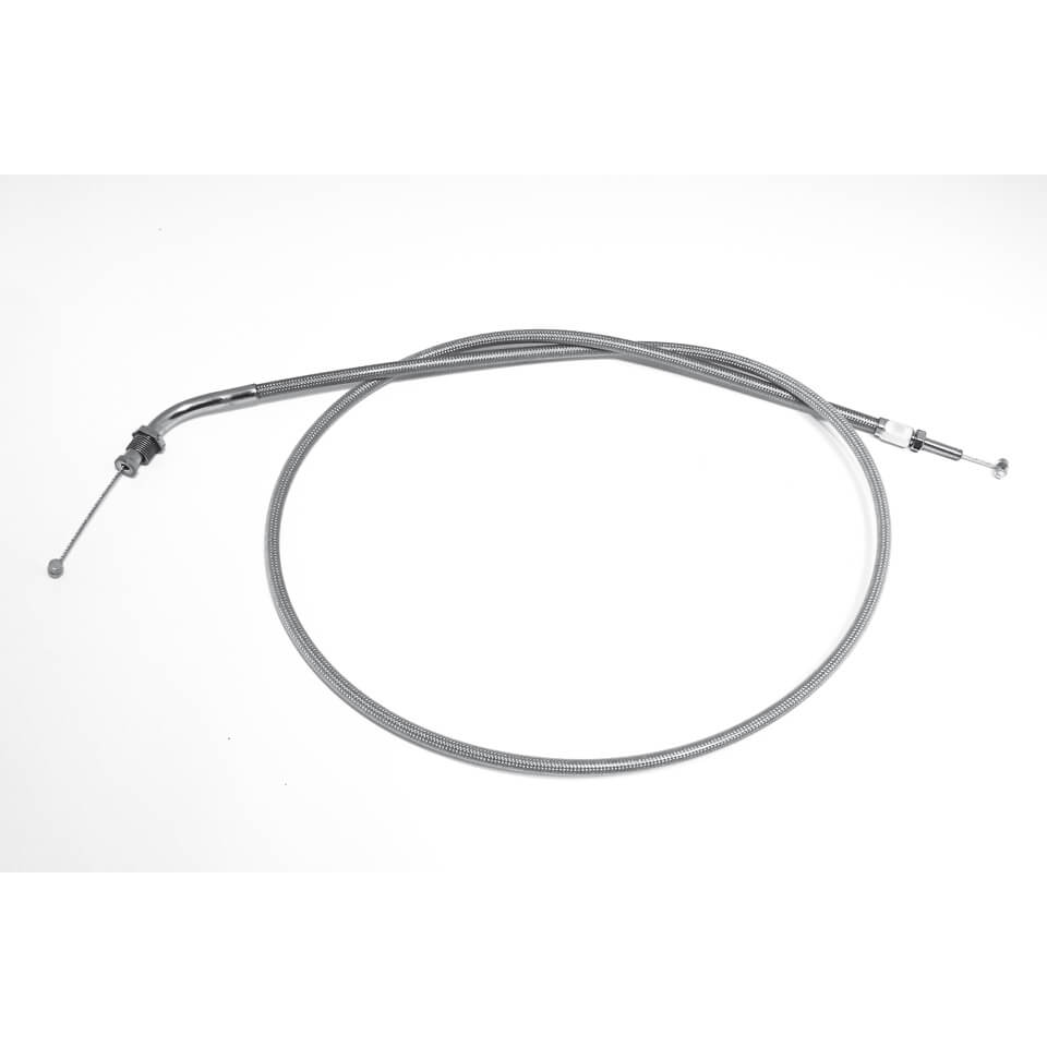Stahlflex-Gaszug schließend passend für Honda VT 750 C,2004-2007 150mm verlängert. - Kama Bike Parts