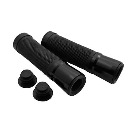 SHIN YO Lenkergriffe mit schwarz oder silber glänzenden Metallringen - Kama Bike Parts