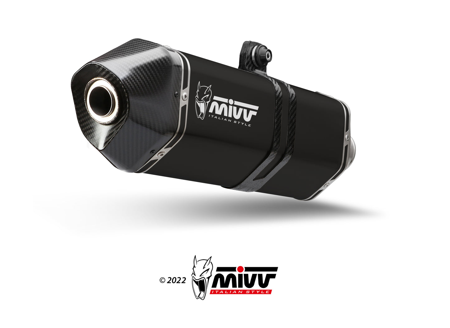 MIVV Speed Edge Auspuff schwarz passend für Suzuki V-Strom 1000 2014-2020