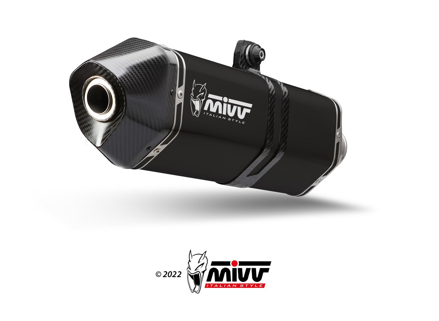 MIVV DELTA RACE Auspuff schwarz passend für PIAGGIO VESPA GTS 300 2021-2024