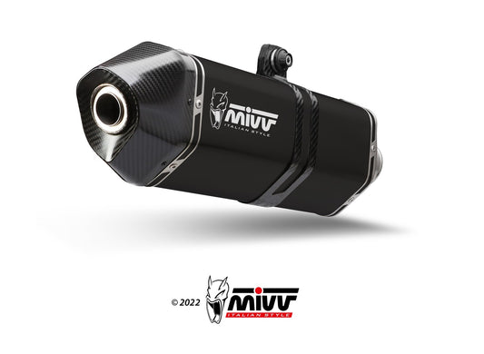 MIVV DELTA RACE Auspuff schwarz passend für PIAGGIO VESPA GTV 300 2023-2024