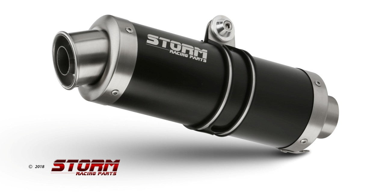 STORM GP Auspuff schwarz passend für Suzuki SV 650 2004-2015