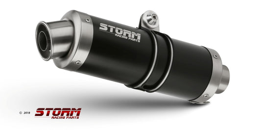 STORM GP Auspuff schwarz passend für Suzuki SV 650 2004-2015