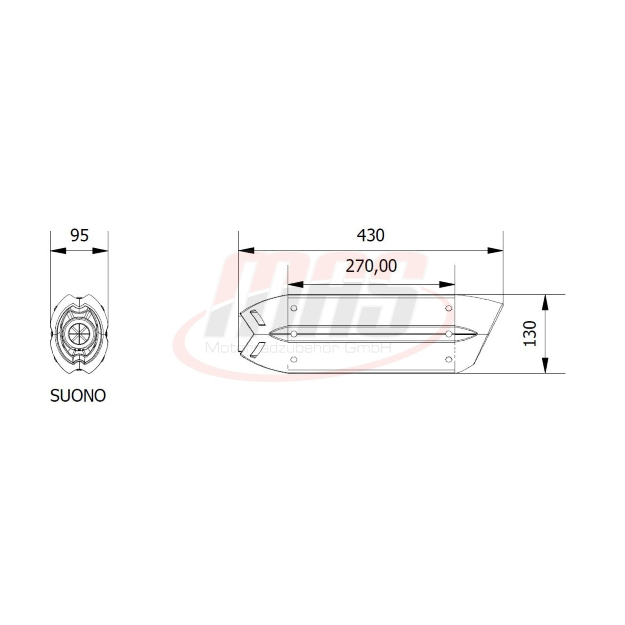 MIVV Suono Auspuff Edelstahl passend für KTM LC8 950 Supermoto R 05-06 - 990 Supermoto R 07-13