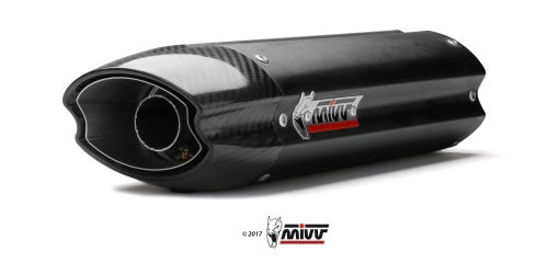 MIVV Suono Auspuff schwarz passend für Kawasaki ZX-6R 2007-2008