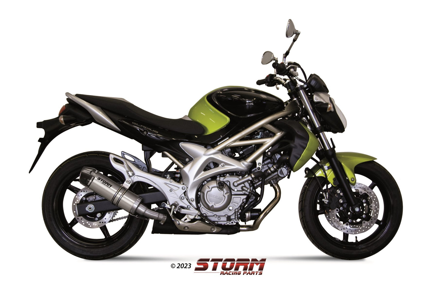 STORM GP-C Auspuff Edelstahl passend für SUZUKI GLADIUS 2009-2015
