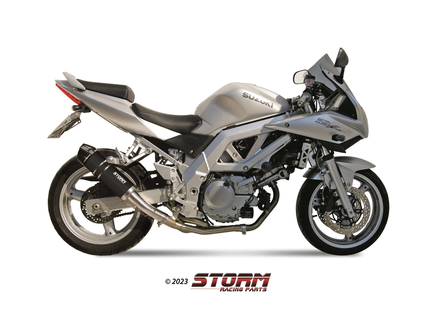 STORM GP-C Auspuff schwarz passend für SUZUKI SV 650 2003-2003