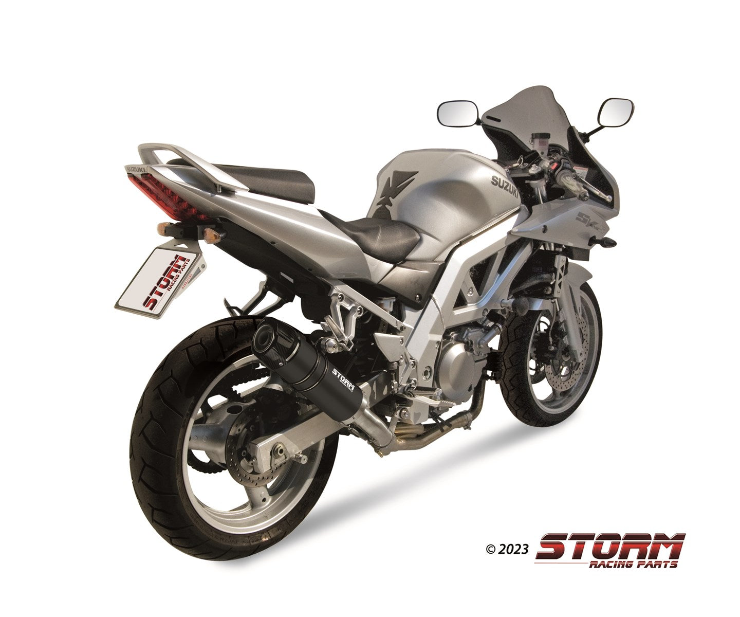 STORM GP-C Auspuff schwarz passend für SUZUKI SV 650 2003-2003