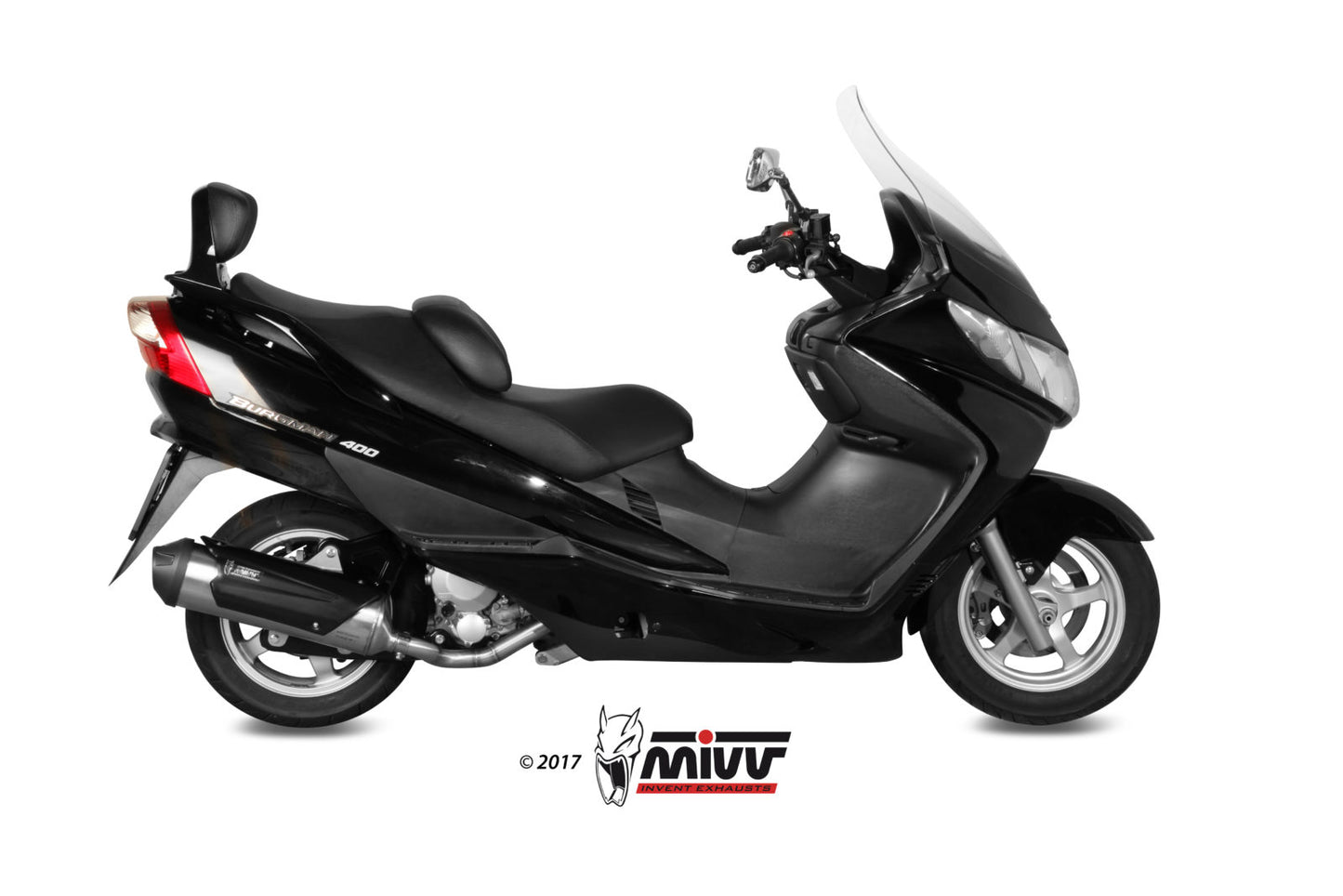 MIVV URBAN Auspuff Komplettanlage passend für SUZUKI BURGMAN 250 2003-2006