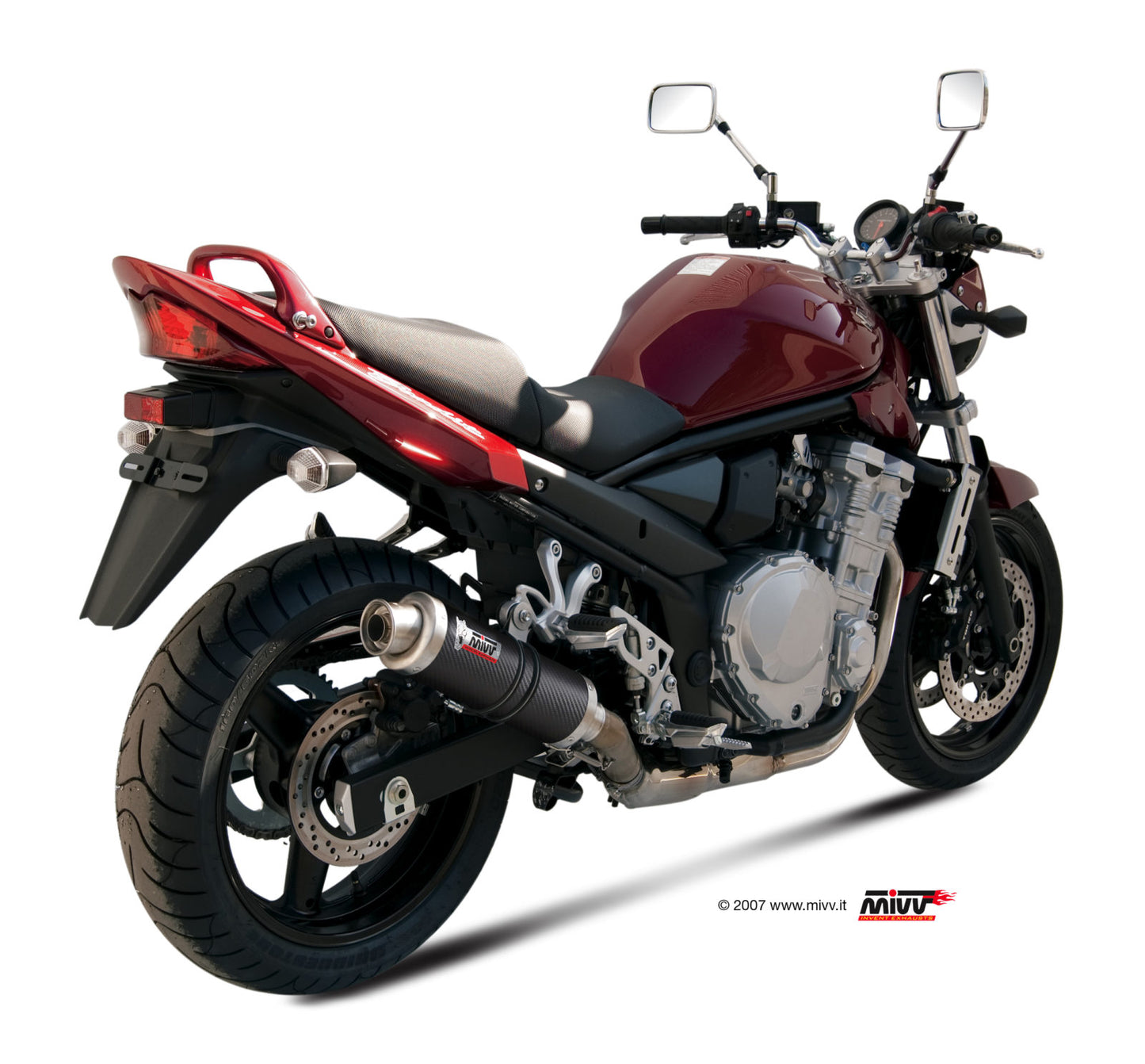 MIVV GP Auspuff Carbon passend für Suzuki GSF 650 Bandit 07-16 - GSX 650 F 08-16