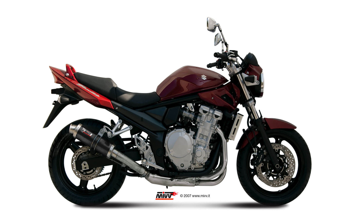 MIVV GP Auspuff schwarz passend für SUZUKI GSF 650 BANDIT 2007-2015