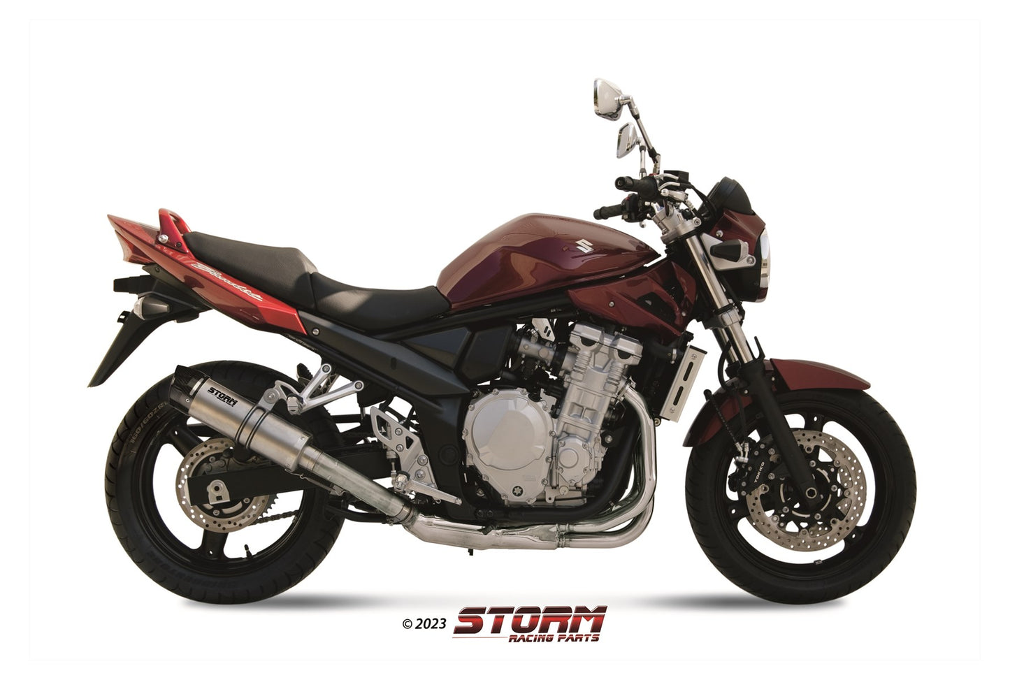 STORM GP-C Auspuff Edelstahl passend für SUZUKI GSF 650 BANDIT 2007-2015