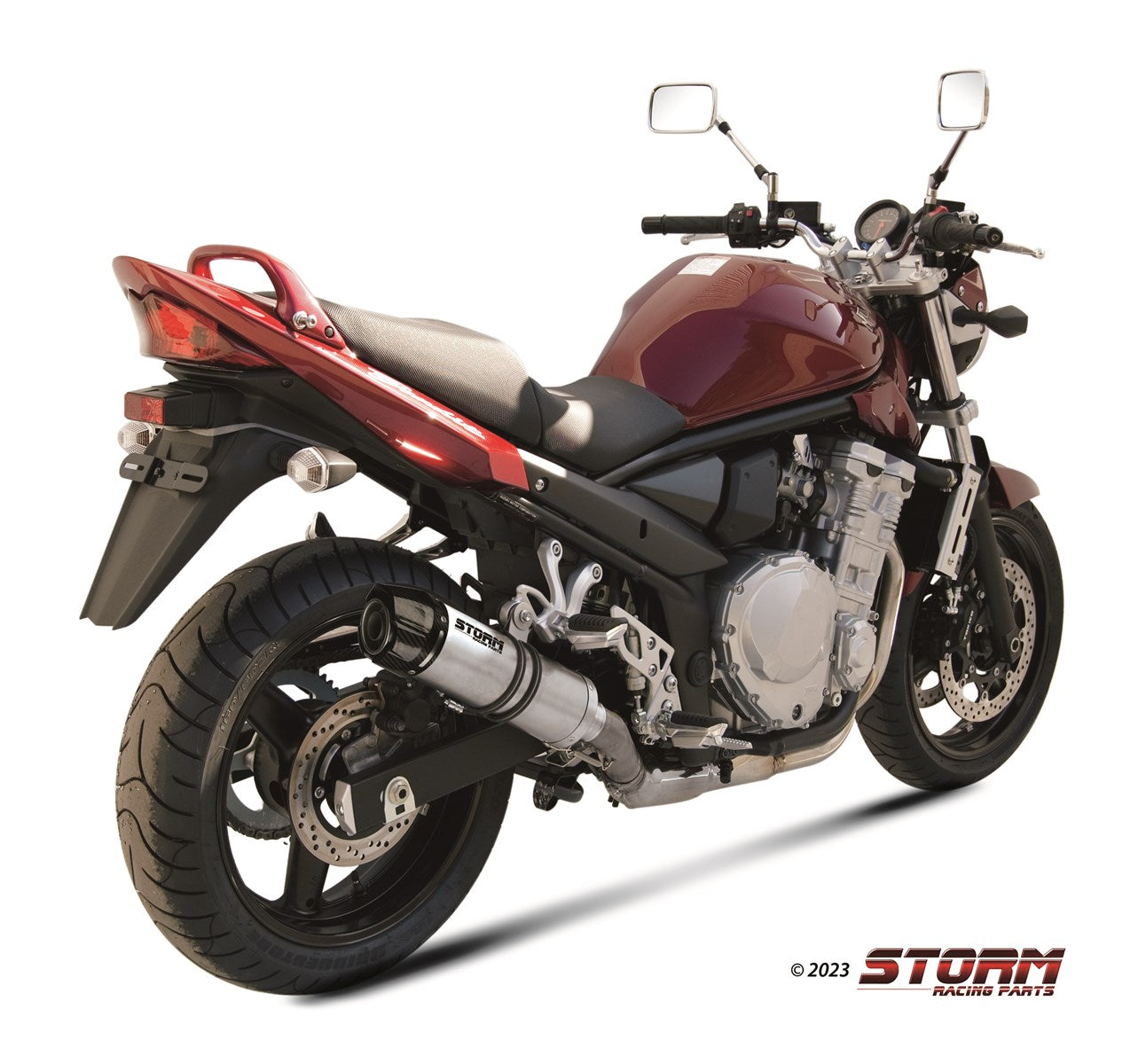STORM GP-C Auspuff Edelstahl passend für SUZUKI GSF 650 BANDIT 2007-2015