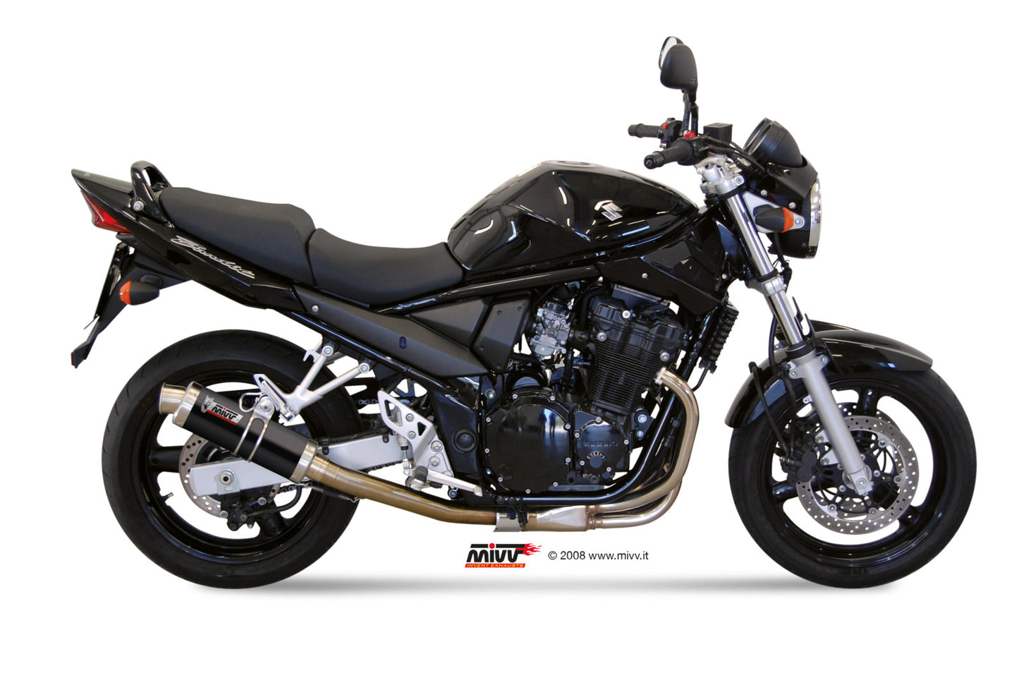 MIVV GP Auspuff schwarz passend für Suzuki GSF 650 Bandit 2005-2006