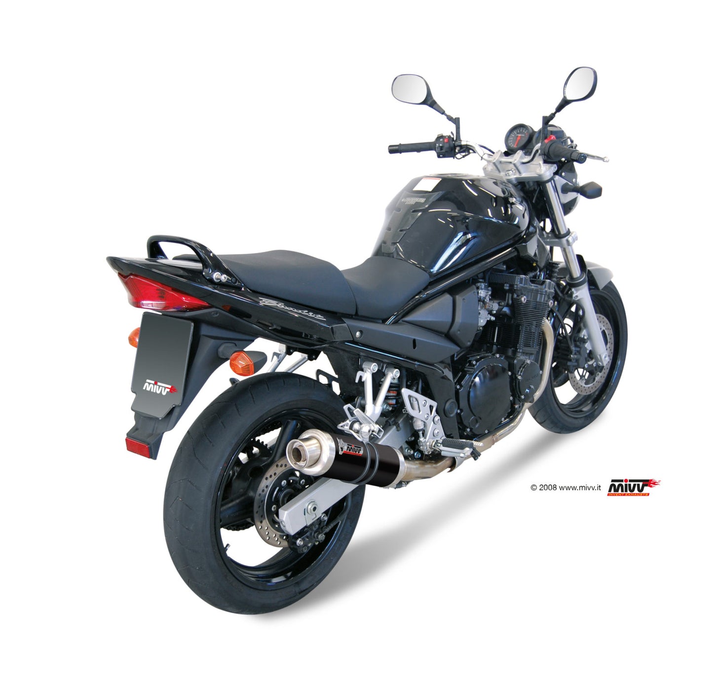 MIVV GP Auspuff schwarz passend für Suzuki GSF 650 Bandit 2005-2006