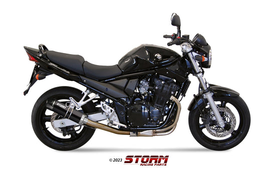 STORM GP-C Auspuff schwarz passend für SUZUKI GSF 650 BANDIT 2005-2006