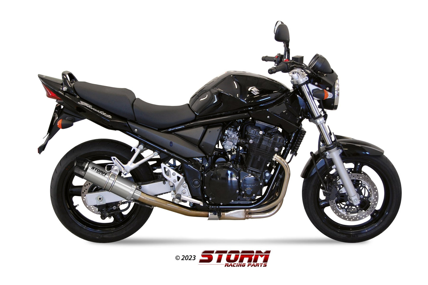 STORM GP-C Auspuff Edelstahl passend für SUZUKI GSF 650 BANDIT 2005-2006