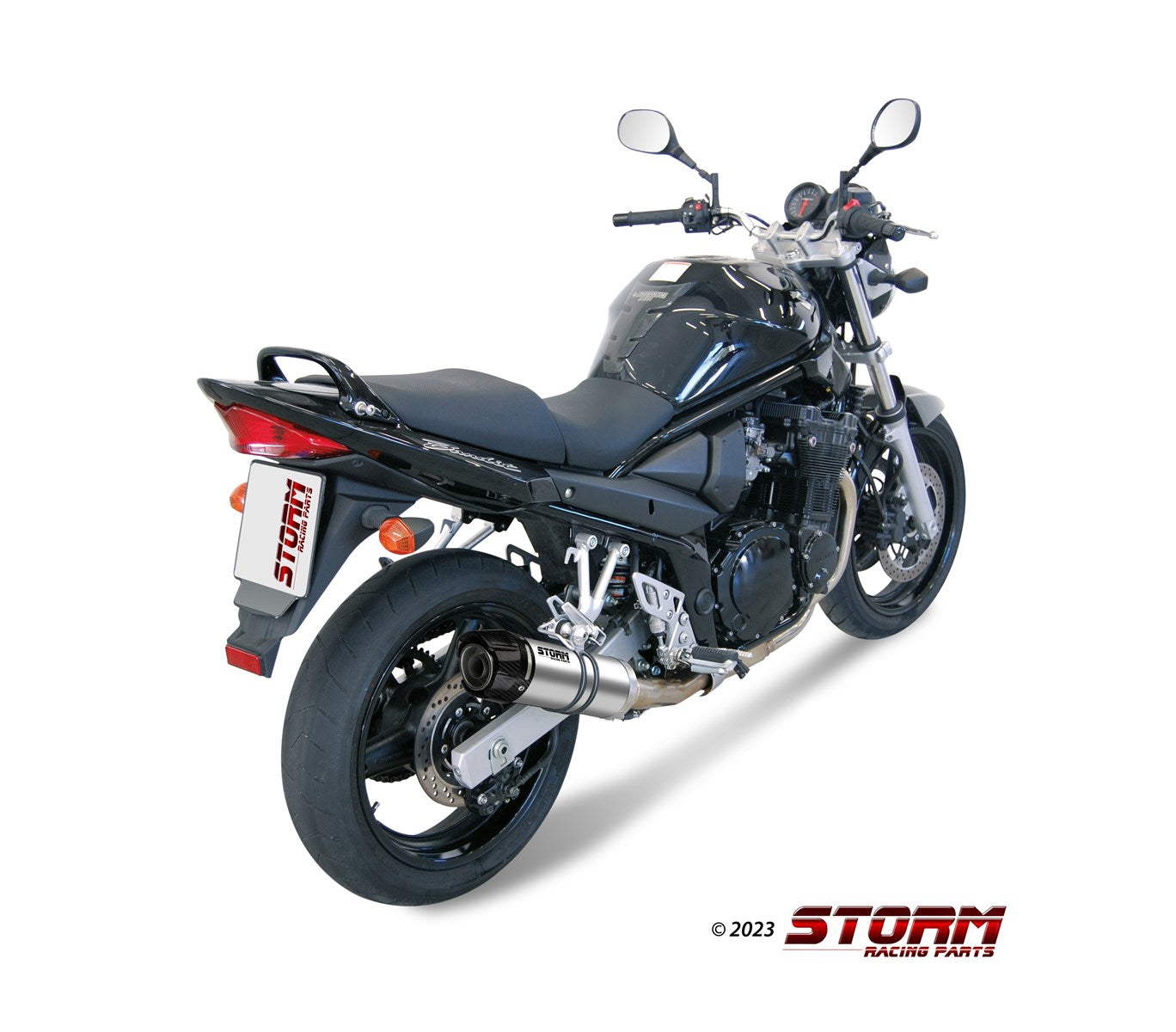 STORM GP-C Auspuff Edelstahl passend für SUZUKI GSF 650 BANDIT 2005-2006
