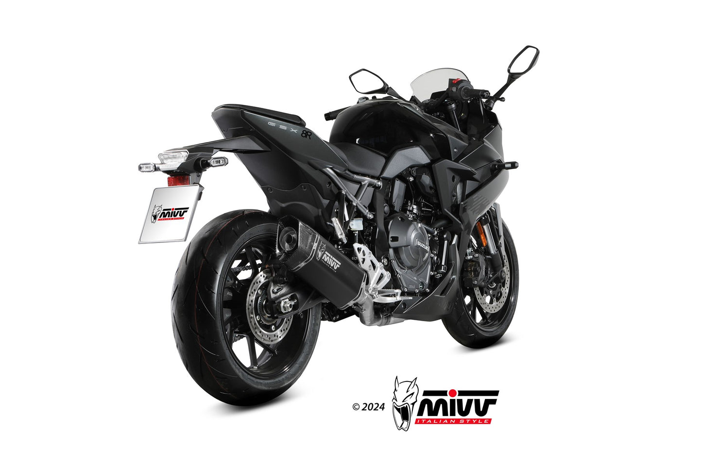 MIVV SR-1 Auspuff Komplettanlage schwarz passend für SUZUKI GSX-8R 2024-2024