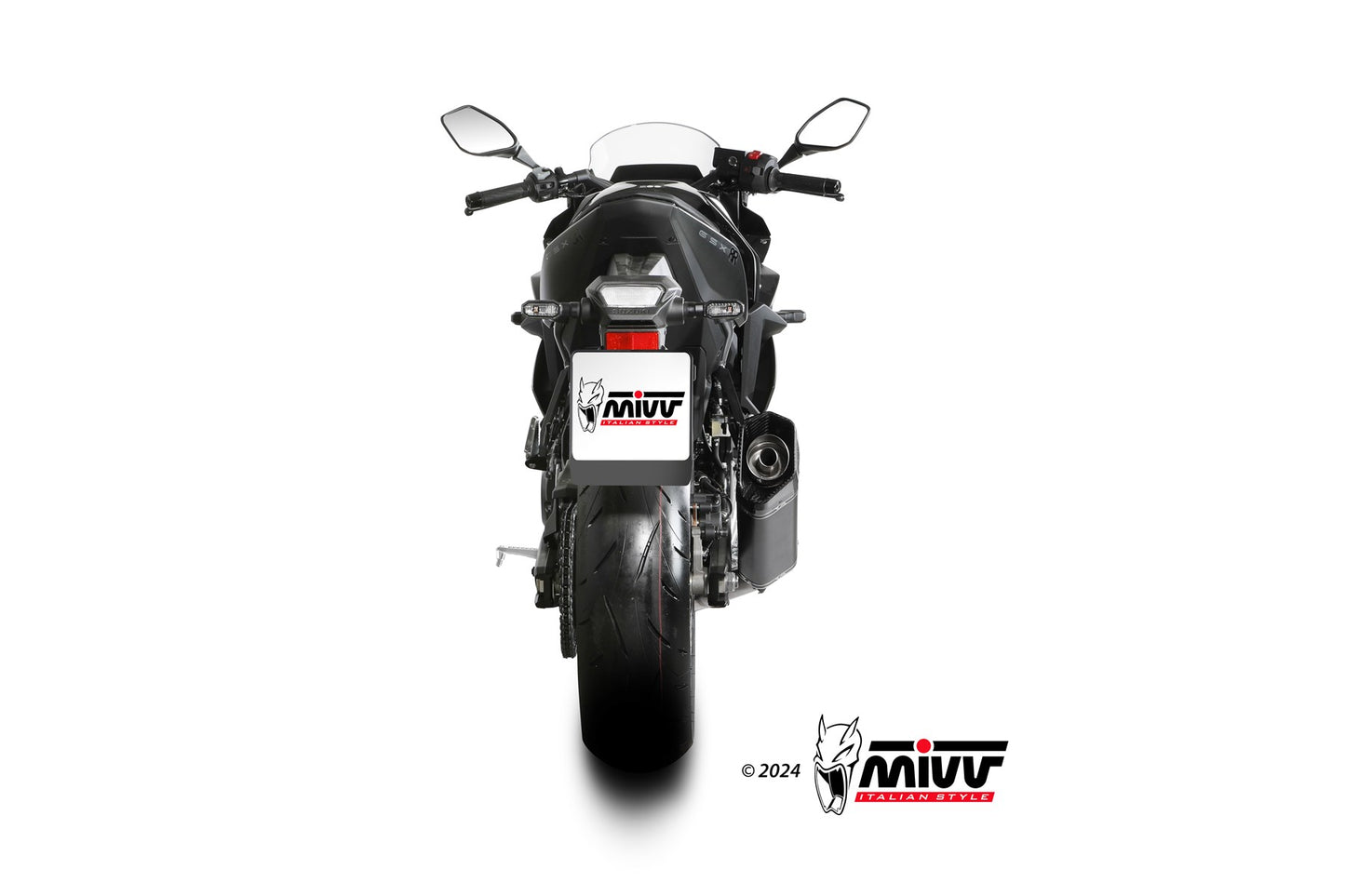 MIVV SR-1 Auspuff Komplettanlage schwarz passend für SUZUKI GSX-8R 2024-2024