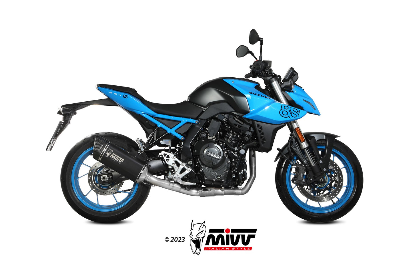 MIVV SR-1 Auspuff Komplettanlage schwarz passend für SUZUKI GSX-8S 2022-2024