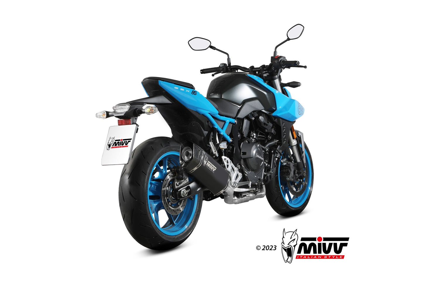 MIVV SR-1 Auspuff Komplettanlage schwarz passend für SUZUKI GSX-8S 2022-2024