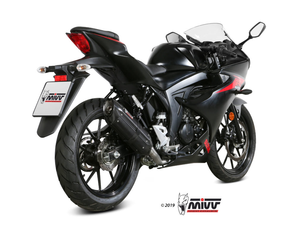 MIVV Suono Auspuff Komplettanlage schwarz passend für SUZUKI GSX-R 125 2017-2020