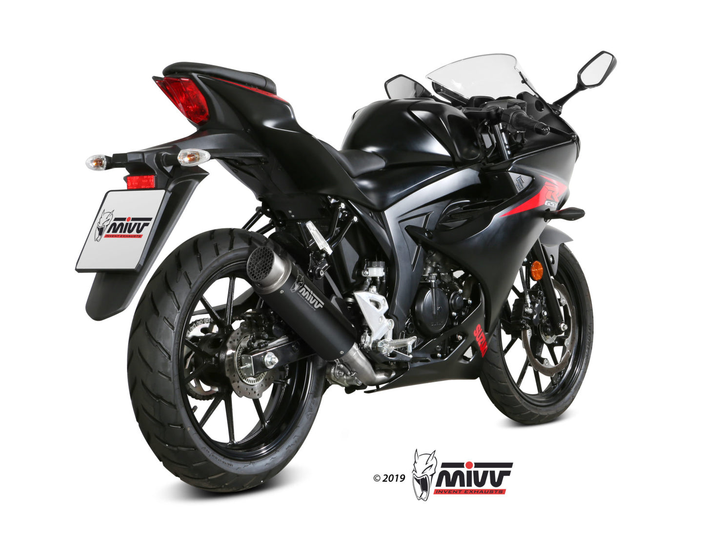 MIVV GPpro Auspuff schwarz passend für SUZUKI GSX-R 125 2017-2020