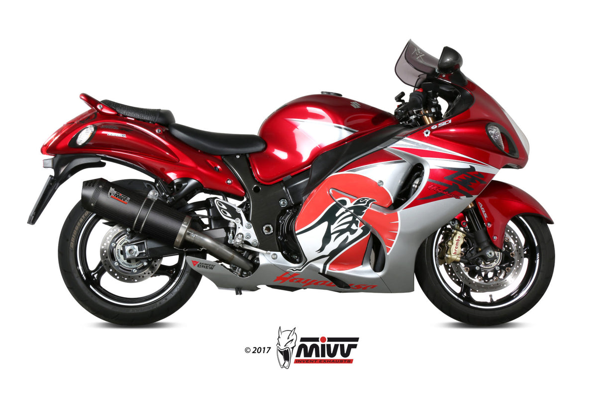 MIVV Oval Auspuff Carbon passend für Suzuki GSX-R 1300 HAYABUSA 2008-2017