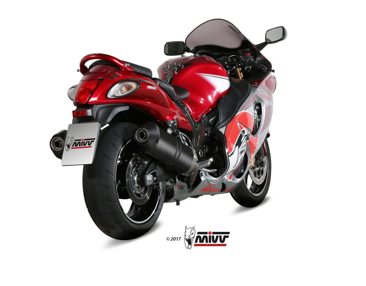 MIVV Oval Auspuff Carbon passend für Suzuki GSX-R 1300 HAYABUSA 2008-2017