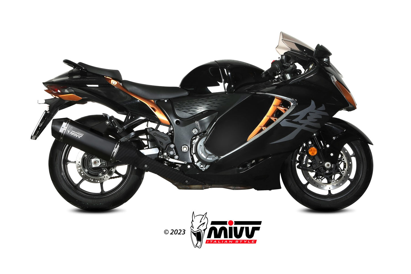 MIVV Speed Edge Auspuff schwarz passend für SUZUKI GSX-R 1300 HAYABUSA 2021-2026