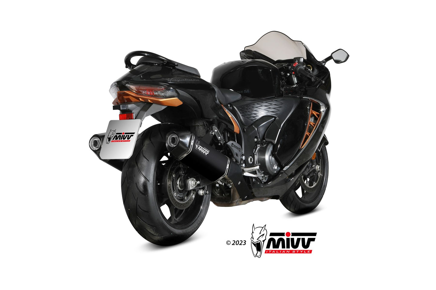 MIVV Speed Edge Auspuff schwarz passend für SUZUKI GSX-R 1300 HAYABUSA 2021-2026