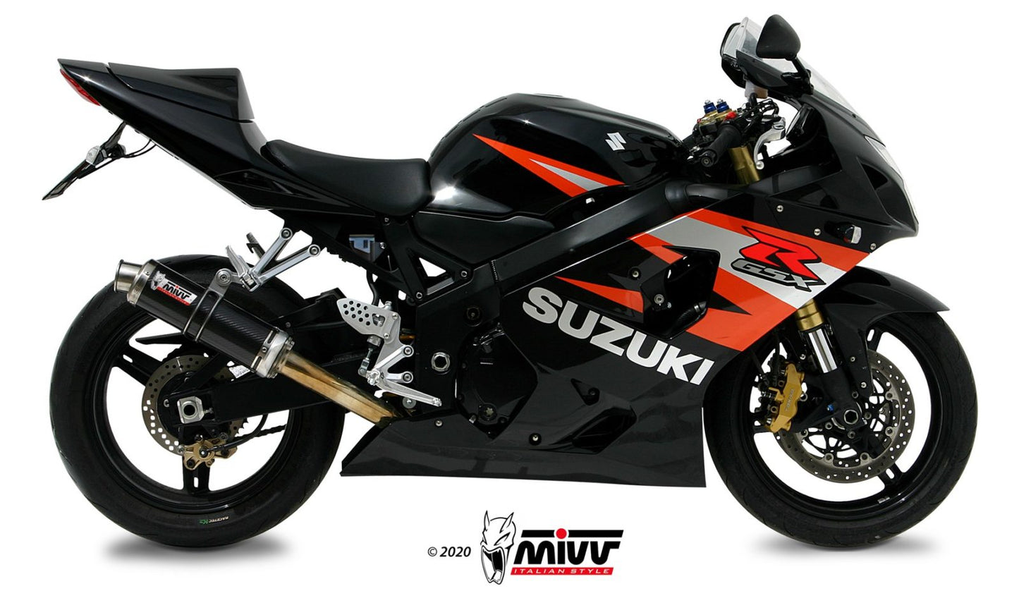 MIVV GP Auspuff Carbon passend für Suzuki GSX-R 600 - GSX-R 750 2004-2005
