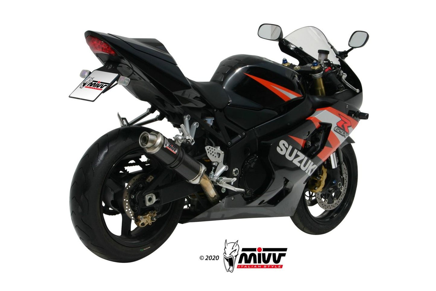 MIVV GP Auspuff Carbon passend für Suzuki GSX-R 600 - GSX-R 750 2004-2005
