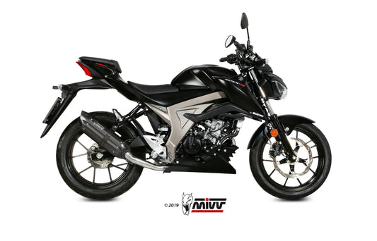 MIVV Suono Auspuff Komplettanlage schwarz passend für SUZUKI GSX-S 125 2017-2020