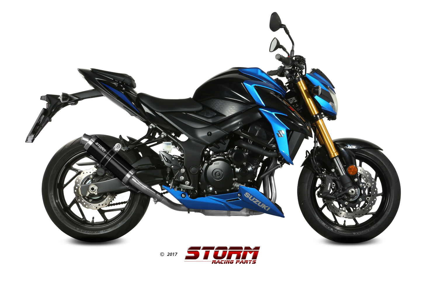 STORM GP Auspuff schwarz passend für Suzuki GSX-S 750 2017-2020