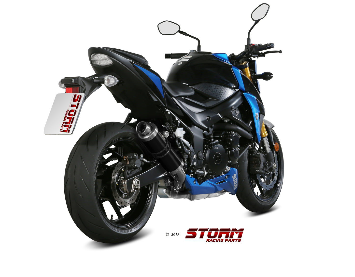 STORM GP Auspuff schwarz passend für Suzuki GSX-S 750 2017-2020
