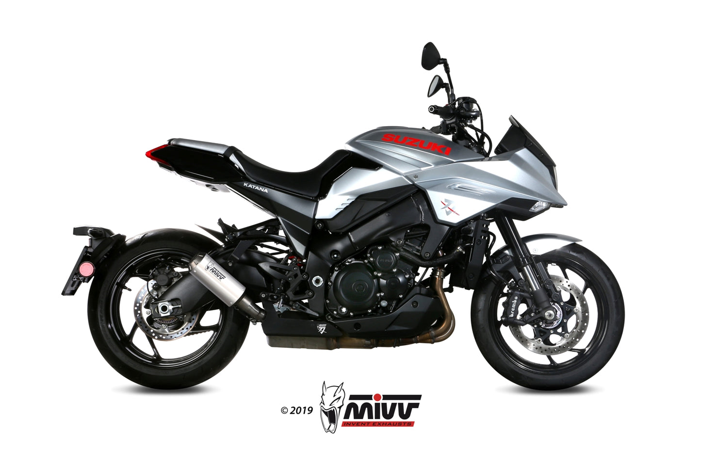MIVV MK3 Auspuff Edelstahl passend für SUZUKI GSX-S 1000 KATANA 2019-2024