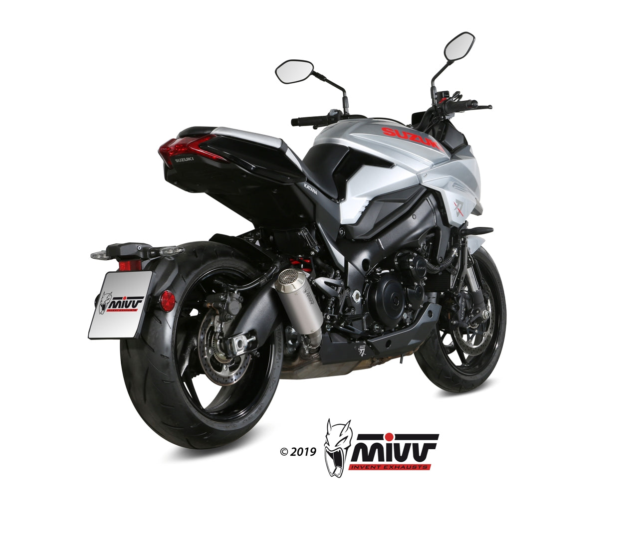 MIVV MK3 Auspuff Edelstahl passend für SUZUKI GSX-S 1000 KATANA 2019-2024