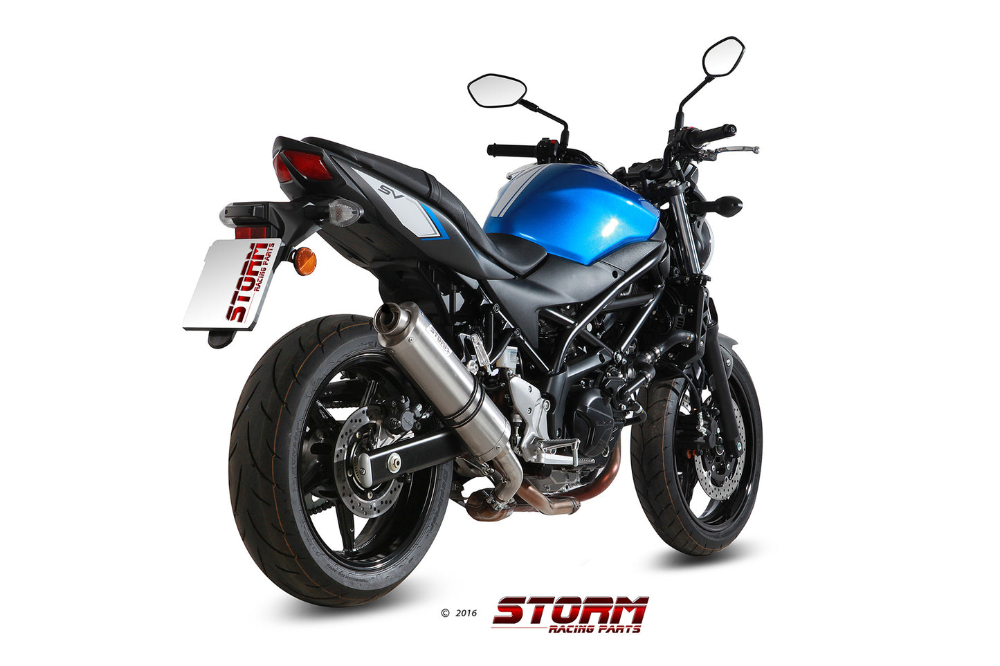 STORM OVAL Auspuff passend für Suzuki SV 650 2016-2024